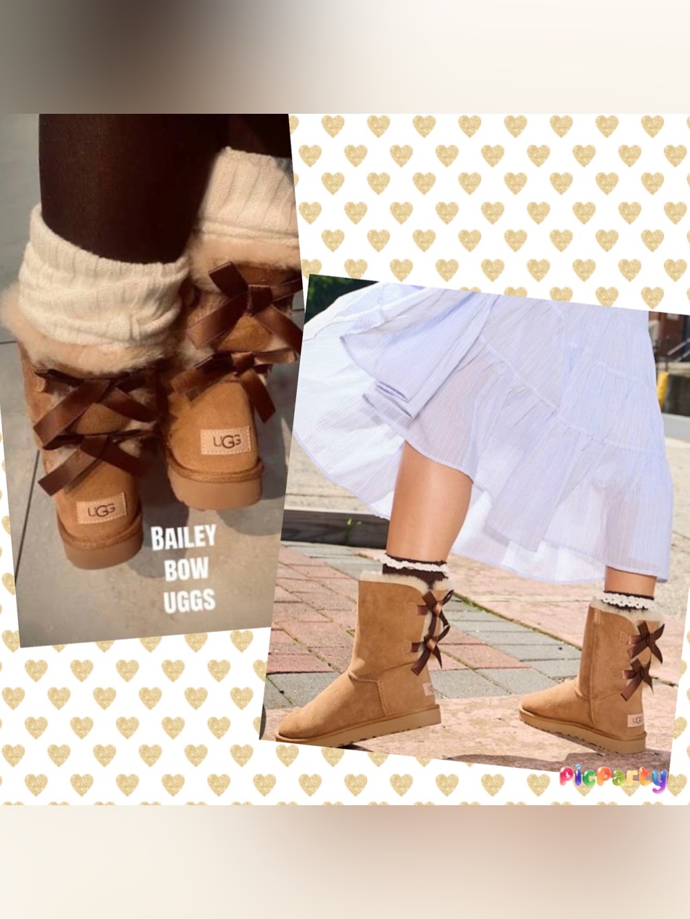 UGG Bailey Bow Short Boot in Chestnut Brown Sz 7